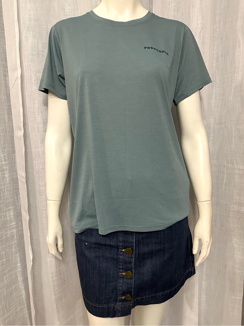 Patagonia Capilene Cool Daily Graphic Shirt Mother Rays Blue Sage Women's M NWT
